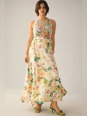 carla embroidered maxi dress Ucille White Embroidered Chiffon Maxi Dress (Archive Sale) main image 0
